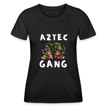 Calendario Azteca Mexican Heritage Maya Aztec - T-shirt sport Femme - noir - Devant - AI Model Female 172 light (172cm)