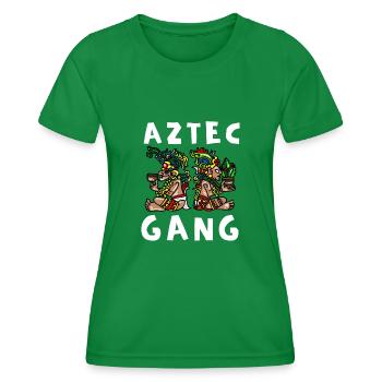 Calendario Azteca Mexican Heritage Mayan Aztec - Frauen Funktions-T-Shirt - Kelly Green - Vorne - AI Model Female 172 dark (172cm)