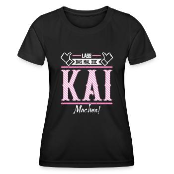 Kai Geschenkidee Geschenk Geburtstag - Frauen Funktions-T-Shirt - Schwarz - Vorne - AI Model Female 172 light (172cm)