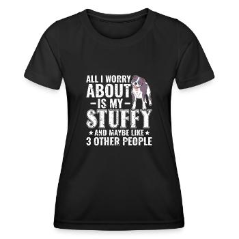 American Staffordshire Bull Terrier Staffy Dog - Women's Functional T-Shirt - black - Front - AI Model Female 172 light (172cm)