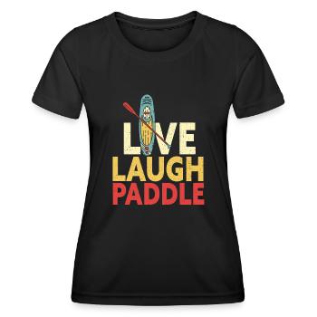 SUP Paddle Board Paddleboarding - Frauen Funktions-T-Shirt - Schwarz - Vorne - AI Model Female 172 light (172cm)