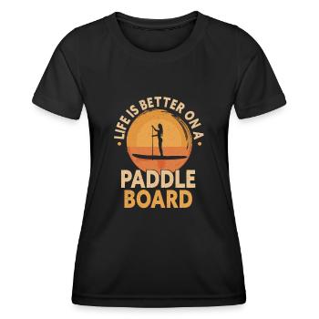SUP Paddle Board Paddleboard - T-shirt sport Femme - noir - Devant - AI Model Female 172 light (172cm)