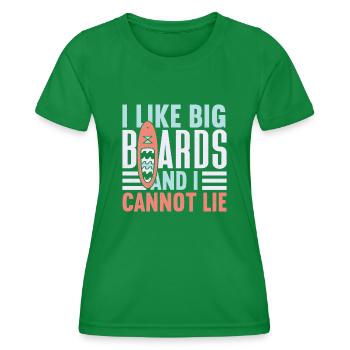 SUP Paddle Board Paddleboarding - Frauen Funktions-T-Shirt - Kelly Green - Vorne - AI Model Female 172 dark (172cm)