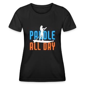 SUP Paddle Board Paddleboard - T-shirt sport Femme - noir - Devant - AI Model Female 172 light (172cm)