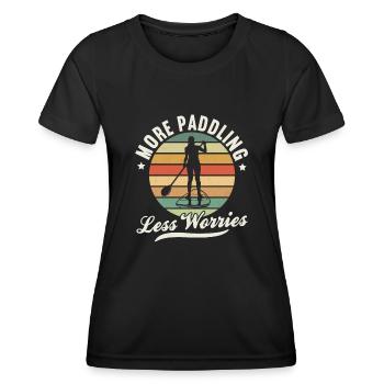 SUP Paddle Board Paddleboard - T-shirt sport Femme - noir - Devant - AI Model Female 172 light (172cm)