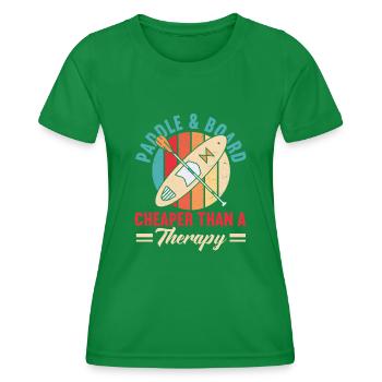 SUP Paddle Board Paddleboarding - Frauen Funktions-T-Shirt - Kelly Green - Vorne - AI Model Female 172 dark (172cm)