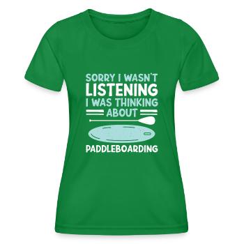 SUP Paddle Board Paddleboarding - Frauen Funktions-T-Shirt - Kelly Green - Vorne - AI Model Female 172 dark (172cm)