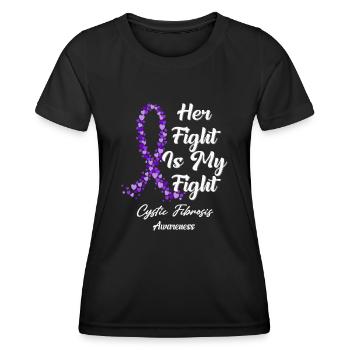 Her Fight Is My Fight In Family We Fight Together - Frauen Funktions-T-Shirt - Schwarz - Vorne - AI Model Female 172 light (172cm)
