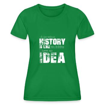 Histoire - T-shirt sport Femme - vert - Devant - AI Model Female 172 dark (172cm)