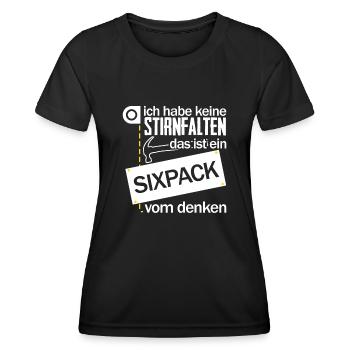 Handwerker Sixpack Handwerk - Frauen Funktions-T-Shirt - Schwarz - Vorne - AI Model Female 172 light (172cm)