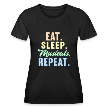 Actrice Drame Broadway Musical Theater - T-shirt sport Femme - noir - Devant - AI Model Female 172 light (172cm)