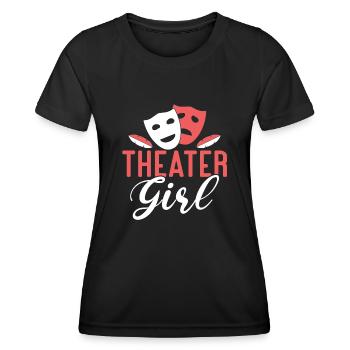 Actrice Drame Broadway Musical Theater - T-shirt sport Femme - noir - Devant - AI Model Female 172 light (172cm)