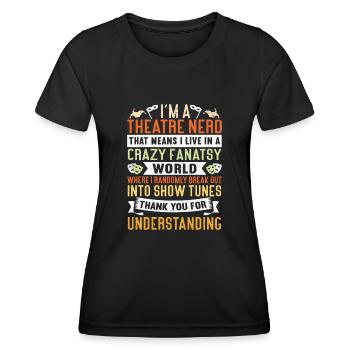 Schauspielerin Drama Broadway Musical Theater - Frauen Funktions-T-Shirt - Schwarz - Vorne - AI Model Female 172 light (172cm)