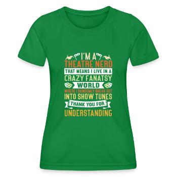 Actrice Drame Broadway Musical Theater - T-shirt sport Femme - vert - Devant - AI Model Female 172 dark (172cm)