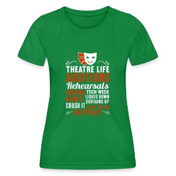 Actrice Drame Broadway Musical Theater - T-shirt sport Femme - vert - Devant - AI Model Female 172 dark (172cm)