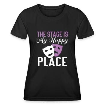 Actrice Drame Broadway Musical Theater - T-shirt sport Femme - noir - Devant - AI Model Female 172 light (172cm)