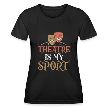 Actrice Drame Broadway Musical Theater - T-shirt sport Femme - noir - Devant - AI Model Female 172 light (172cm)