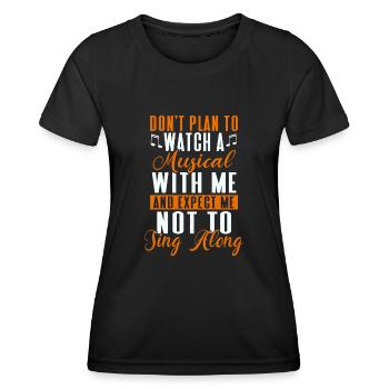 Actrice, Drame, Broadway, Comédie musicale - T-shirt sport Femme - noir - Devant - AI Model Female 172 light (172cm)