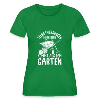 Selbstversorger Mein Essen Kommt Aus Dem Garten - - Frauen Funktions-T-Shirt - Kelly Green - Vorne - AI Model Female 172 dark (172cm)