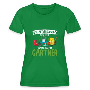 Selbstversorger Gemüseanbau Garten Schrebergarten - Frauen Funktions-T-Shirt - Kelly Green - Vorne - AI Model Female 172 dark (172cm)
