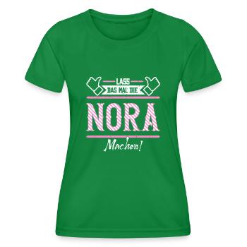 Nora Geschenkidee Geschenk Geburtstag - Frauen Funktions-T-Shirt - Kelly Green - Vorne - AI Model Female 172 dark (172cm)