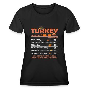 Funny Thanksgiving Turkey - Frauen Funktions-T-Shirt - Schwarz - Vorne - AI Model Female 172 light (172cm)