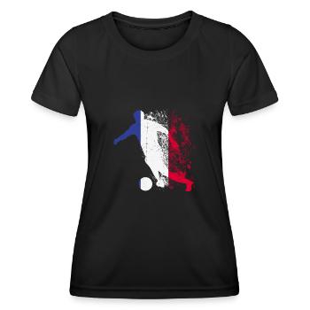 Équipe de France - T-shirt sport Femme - noir - Devant - AI Model Female 172 light (172cm)