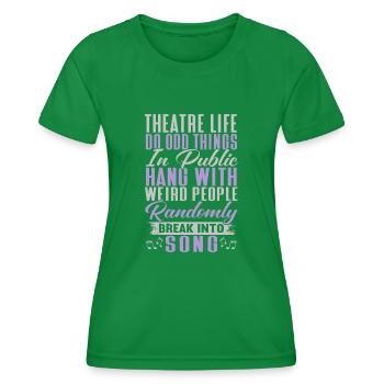Actrice Drame Broadway Musical Theater - T-shirt sport Femme - vert - Devant - AI Model Female 172 dark (172cm)