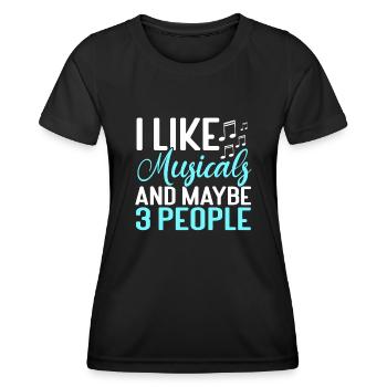 Schauspielerin Drama Broadway Musical Theater - Frauen Funktions-T-Shirt - Schwarz - Vorne - AI Model Female 172 light (172cm)
