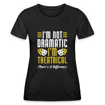 Actrice, Drame, Broadway, Comédie musicale - T-shirt sport Femme - noir - Devant - AI Model Female 172 light (172cm)
