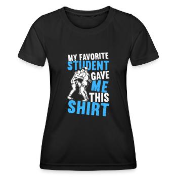 Lutte Lutte Lutteur Lutteur Cadeau de lutteur - T-shirt sport Femme - noir - Devant - AI Model Female 172 light (172cm)