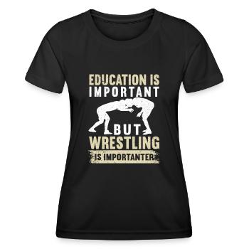 Lutte Lutte Lutteur Lutteur Cadeau de lutteur - T-shirt sport Femme - noir - Devant - AI Model Female 172 light (172cm)