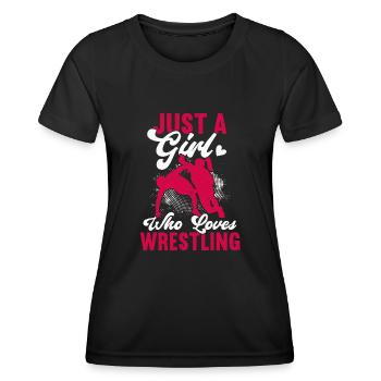 Lutte Lutte Lutteur Lutteur Cadeau de lutteur - T-shirt sport Femme - noir - Devant - AI Model Female 172 light (172cm)