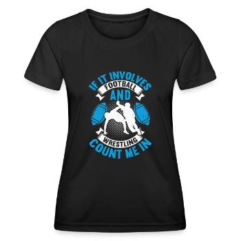 Lutte Lutte Lutteur Lutteur Cadeau de lutteur - T-shirt sport Femme - noir - Devant - AI Model Female 172 light (172cm)
