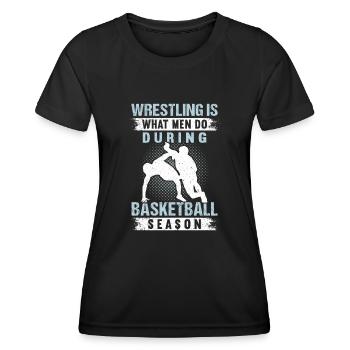 Lutte Lutte Lutteur Lutteur Cadeau de lutteur - T-shirt sport Femme - noir - Devant - AI Model Female 172 light (172cm)
