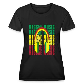Reggae Music Rastafari Jamaica - Women's Functional T-Shirt - black - Front - AI Model Female 172 light (172cm)