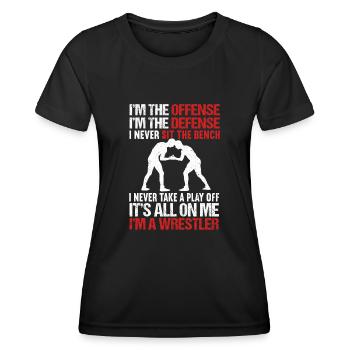 Lutte Lutte Lutteur Lutteur Cadeau de lutteur - T-shirt sport Femme - noir - Devant - AI Model Female 172 light (172cm)