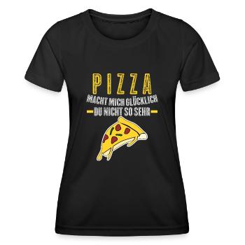 Pizza Pizzaria Pizzabäcker - Frauen Funktions-T-Shirt - Schwarz - Vorne - AI Model Female 172 light (172cm)