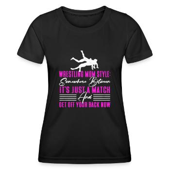 Lutte Lutte Cadeau de lutteur lutteur - T-shirt sport Femme - noir - Devant - AI Model Female 172 light (172cm)