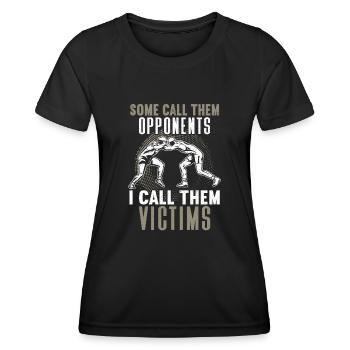 Lutte Lutte Cadeau de lutteur lutteur - T-shirt sport Femme - noir - Devant - AI Model Female 172 light (172cm)