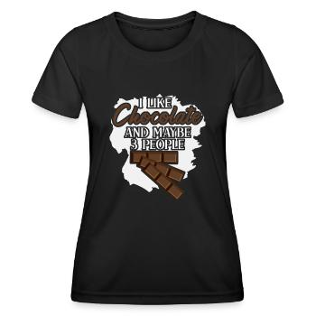 Jogue au chocolat Chocolat au lait - T-shirt sport Femme - noir - Devant - AI Model Female 172 light (172cm)