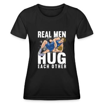 Lutte Lutte Cadeau de lutteur lutteur - T-shirt sport Femme - noir - Devant - AI Model Female 172 light (172cm)