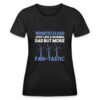 Technicien d’éolienne énergie éolienne de parc éolien - T-shirt sport Femme - noir - Devant - AI Model Female 172 light (172cm)
