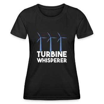 Technicien d’éolienne énergie éolienne de parc éolien - T-shirt sport Femme - noir - Devant - AI Model Female 172 light (172cm)