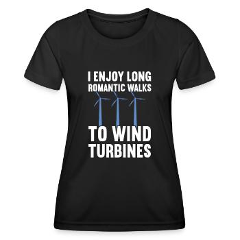 Technicien d’éolienne énergie éolienne de parc éolien - T-shirt sport Femme - noir - Devant - AI Model Female 172 light (172cm)