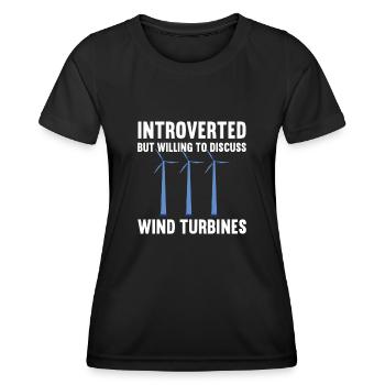 Technicien d’éolienne énergie éolienne de parc éolien - T-shirt sport Femme - noir - Devant - AI Model Female 172 light (172cm)