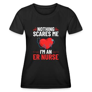 Infirmière d’urgence Premiers soins - T-shirt sport Femme - noir - Devant - AI Model Female 172 light (172cm)