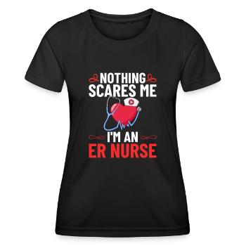 Premiers soins d'infirmière d'urgence de salle d'urgence - T-shirt sport Femme - noir - Devant - AI Model Female 172 light (172cm)