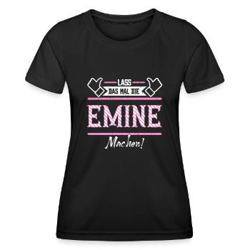 Emine Geschenkidee Geschenk Geburtstag - Frauen Funktions-T-Shirt - Schwarz - Vorne - AI Model Female 172 light (172cm)