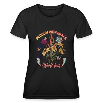 Bloom Where You Are Planted - Women's Functional T-Shirt - black - Front - AI Model Female 172 light (172cm)
